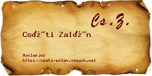 Csáti Zalán névjegykártya