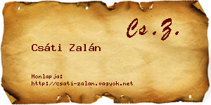 Csáti Zalán névjegykártya