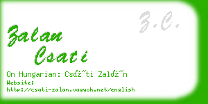 zalan csati business card